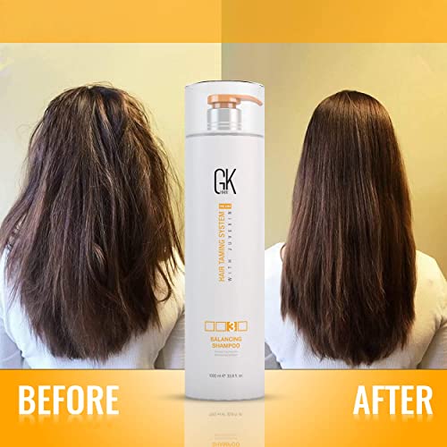 Gk Hair Global Keratin Balancing Shampoo (33.8 Fl Oz/1000Ml) For Oily & Color Treated Hair Deep Cleansing, Restores Ph Levels Ideal For Over-Processed And Environmentally Stressed Hair #TOP1