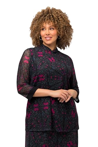 T-shirt en mesh col montant et coupe en A trapèze texturée pour femme