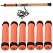 Vistnale Fishing Rod Floats, 6PCS Waterproof Shockproof EPE Fishing Float Tube for Boats and Kayaks, Orange|Corks, Floats Bobbers