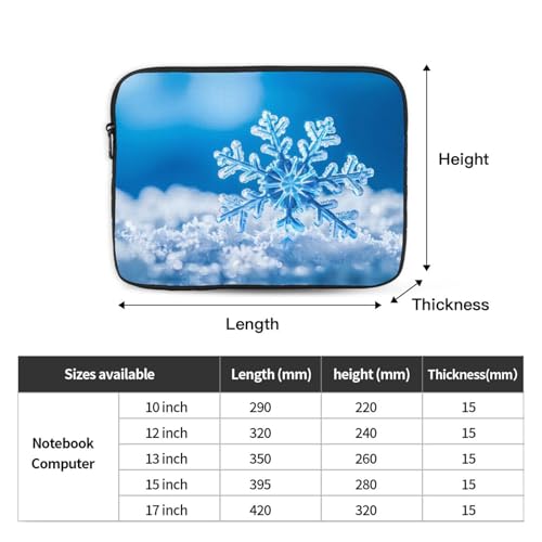 Operating Snowflake Laptop Sleeve Case 15 Inch Suitable For Notebook Computer Tablet Traveling Carrying Simple Case4