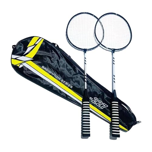 Juego de Raquetas de bádminton, Juego de Repuesto de bádminton liviano para 2 Jugadores - Raquetas Resistentes para Equipos de bádminton, Juego Familiar de Playa para Adultos y niños