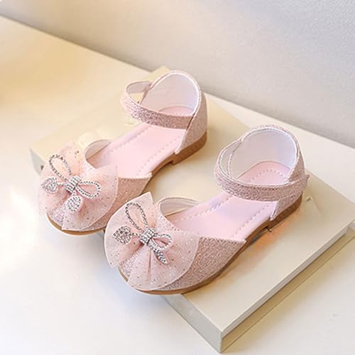 IWIHMIV Dress Sandals for Toddler Girls Flat Soft Sole Sandals Summer Non Slip Bowknot Shoes for Little Kid3