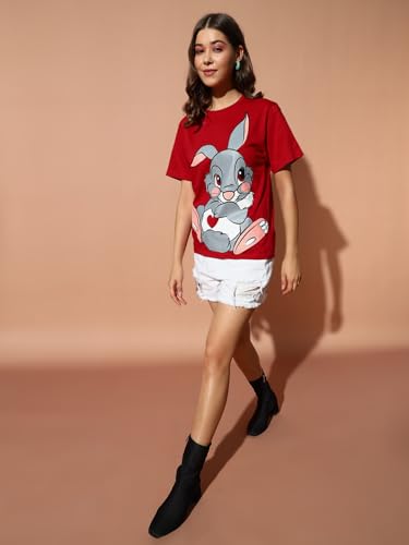 Image of THE DRY STATE Women Cotton Half Sleeve Round Neck Tshirt