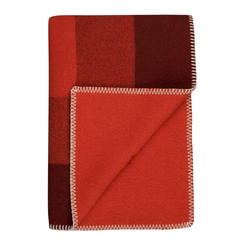 RØROS TWEED - Bento Large - Couverture en laine d'agneau norvégienne - Design de Kristine Five Melvær (5251 Rosehip, 135 x 200 cm)