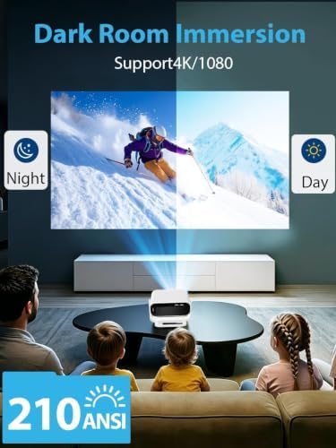 Wielio 2026 Smart Projector Android 14/TV with WiFi 6 and Bluetooth 5.0 - 1