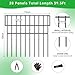 39.5ft(L) X 13in(H) Animal Barrier Fence, 28 Panels No Dig Fence for Dogs, 1.52IN Gap Anti Digging Dog Barrier, Rustproof Metal Garden Edging Border Defense for Outdoor, Yard, Lawn