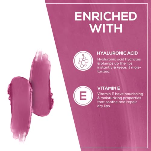 Image of RENEE Stunner Matte Lipstick - Rise Up 4gm| Intense Color Pay Off, Full Coverage Long Lasting Weightless Velvety Formula with One Swipe Application| Enriched with Vitamin E & Hyaluronic Acid