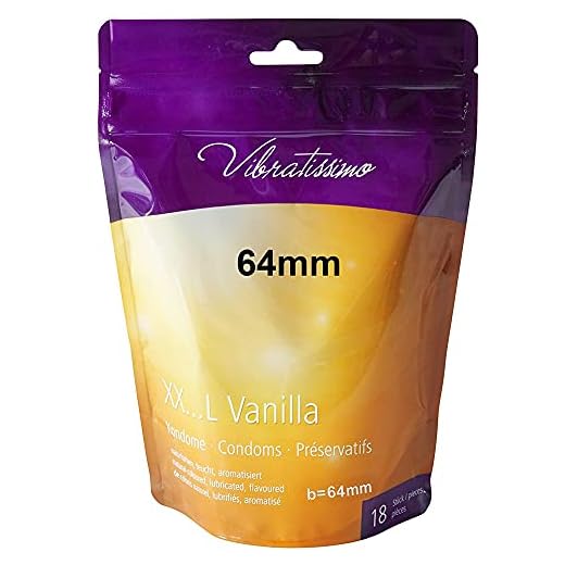 Amor Vibratissimo®"MiTalla 64mm" 18 pack preservativos, condones para una sensación auténtica