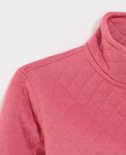 ZENTHACE Kids Ultra Soft Quilted 1/4 Snap Fleece Pullover Sweatshirt Jacket Long Sleeve Mountain Outdoor Shirt4