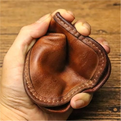 Wallet Retro Small Card Holder Small Driver's License Coin Purse Simple Bag(Brown)4
