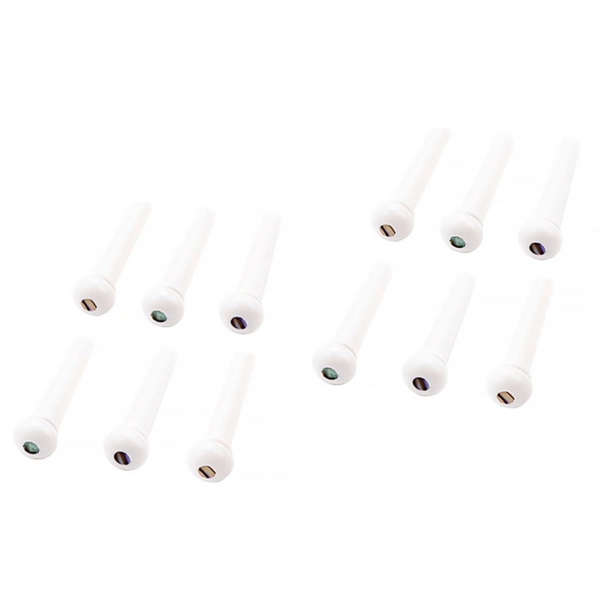 FAVOMOTO 2sets Replaceable Guitar Bridge Pins String Nails Pin for Guitar 6pcs*2