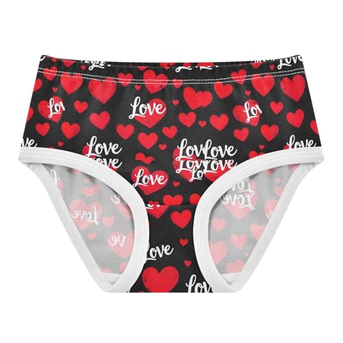Joisal Animals Toddler Underwear Floral 2t Cotton Panties Little Girl Red Hearts Black Briefs Kids Undies