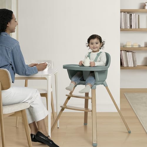Image of Delta Children - babyGap Otto 3-in-1 High Chair - High Chair Converts to Toddler Dinning Chair and Booster Seat - Dishwasher Safe Meal Tray - FSC-Certified Wood, Sage Green