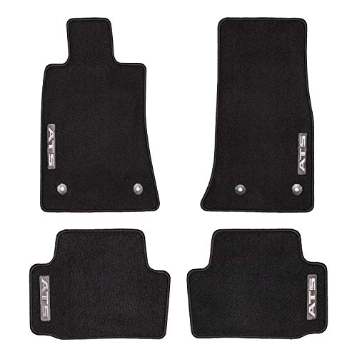 OEM New Front & Rear Carpet Floor Mats Black w/ATS Logo 13-18 Cadillac 22937098