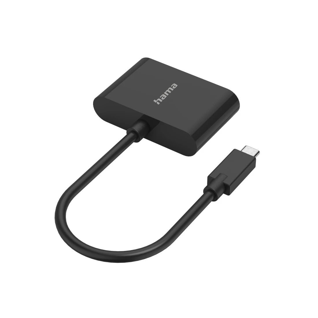 Hama | Adaptador USB-C a HDMI y VGA (Adaptador con USB-C Macho a VGA y HDMI Hembra, Conversor de Audio a vídeo, Ultra HD 4K para PC) Color Negro.
