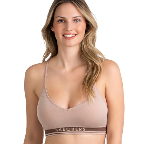 Skechers 3 Pack Womens Sports Bra, Sujetador Deportivo, Seamless Bralette, Yoga Athletic Workout3