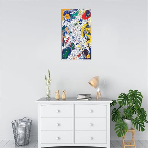 Toile abstraite Sam Francis Météorite 120x70 cm cadre interne - 4