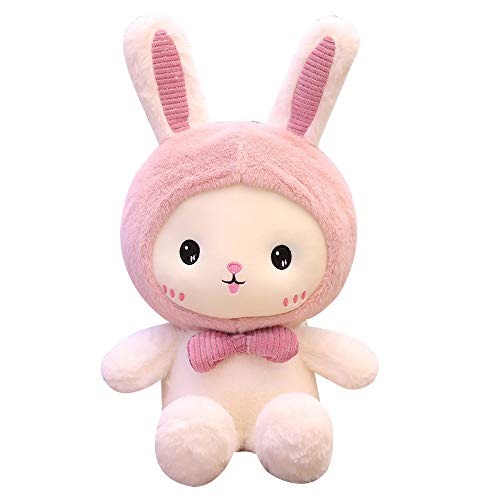 Pink Bunny Plush Stuffed Animal Pillow,Soft Hugging Pillow Bunny Plush Toys,Cute Rabbit Doll Throw Pillow with Wings,Gifts for Birthday, Valentine, Christmas (Pink,25cm)