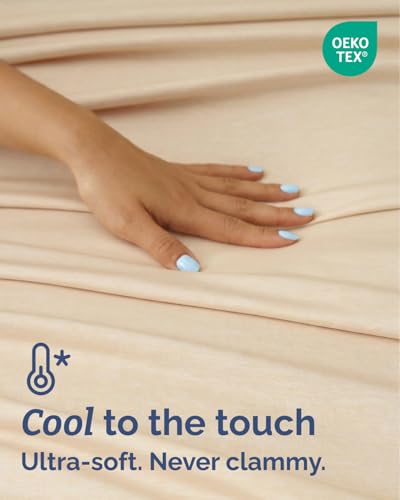 Image of Cooling Blanket for Hot Sleepers - Cold Blanket Throw Size - Double-Sided, Ultra Cool for Summer, Night Sweats & All Seasons - Soft, Lightweight & Breathable for Couch, Bed or Sofa - Beige, 50 inch x 60 inch