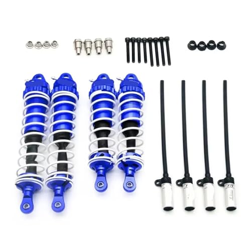 RC�J�[�A�b�v�O���[�h�p�[�c Compatible With Losi For Mojave For DBX-07 For ZD For Racing 1/7 RC�J�[�p�[�c �����p �o�M�[�p ���^�� 4PCS �V���b�N�A�u�\�[�o�[ �_���p�[�L�b�g(Blu