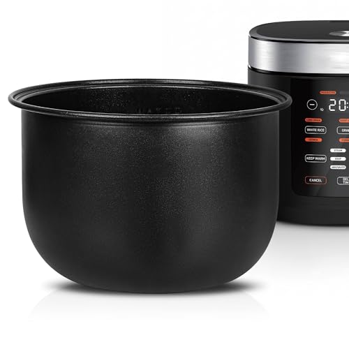 Linkidea Rice Cooker Inner Pot Replacement, Aluminum Alloy Pressure Cooker Pot, Dishwasher Safe Replacement Inner Compatible with Tiger JBV-A18U-W, COSORI CRP-R501IP-KUS