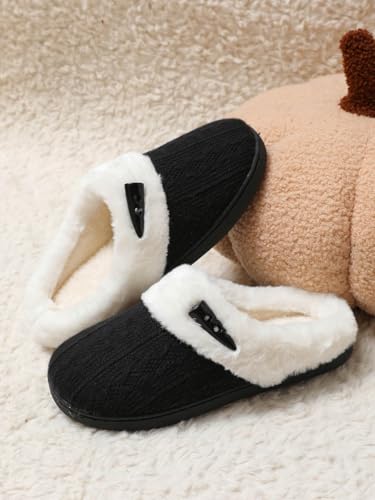 Image of DRUNKEN Slippers For Women Winter Sandals Casual Flats Home Footwear Man Girls Sliders Flip Flops Chappals Ladies Clogs Sleeper Slides Stylish Ortho Soft
