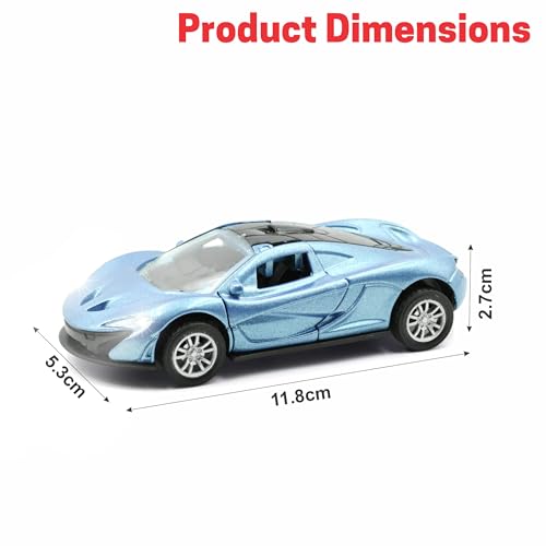 Image of ADITI TOYS Die Cast Car for Kids Alloy Metal Pull Back Car Toy Car Toy Vehicle with Openable Doors & LED Lights Car for Kids Collectible Toy Vehicle Gift for Kids Boys Girls BIS Approved (Blue)