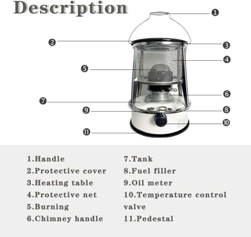 Raumheizung für den Innenbereich, effizienter Heizstrahler, leiser Campingbrenner, Edelstahl, Butanofen, für Wandern, Picknick, Kochen, Ausflüge, Garage-8