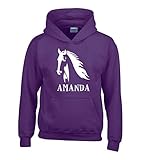 Edward Sinclair Sudadera con capucha de caballo con nombre personalizable.