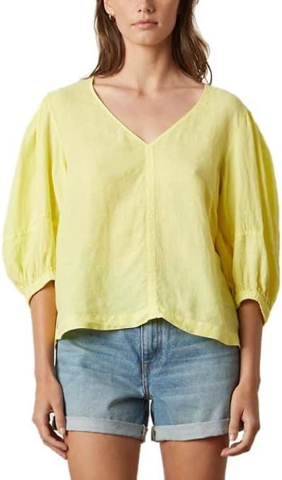 Velvet by Graham & Spencer Women's Chelsea Woven Linen Shirt