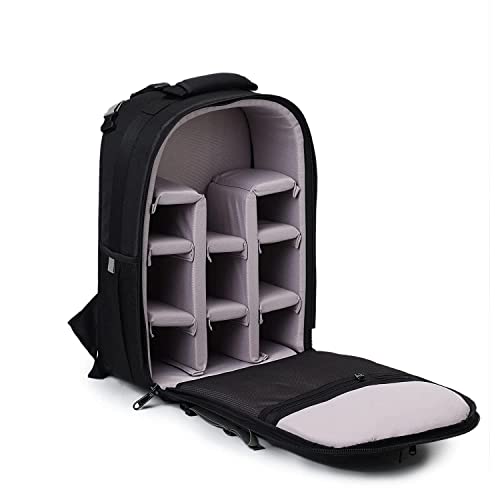 Image of VTS DSLR Camera Waterproof Backpack for Lens Accessories Tripod Monopod Heavy Duty and Video Camera (Black)