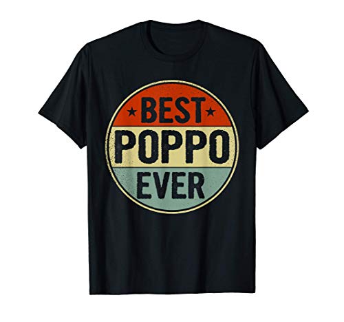 Mens Best Poppo Ever Retro Style Cool Birthday Gift for Poppo T-Shirt