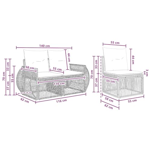 Sofa exterior de esquina de acero con ratán beige e impermeable para terraza 3