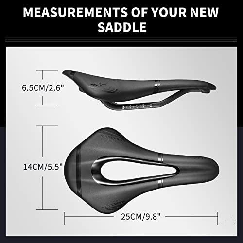 Kootu Lightweight Carbon Road Bike Saddle, Comfort Bicycle Seat For Men And Women, Waterproof Breathable Shock Absorbingexercise Bike Seat Accessories Cushion Shock Absorbing For Bmx, Mtb & Road #TOP1