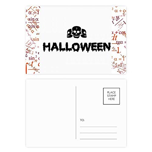 Jeu de cartes postales Halloween formule crâne joyeux carte postale merci 20pcs multicolore