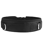 Waist Belt Neoprene Padded Gym Pulley Strap with Rings for Cable Machines Fitness Exercise Speed Agility Resistance Training