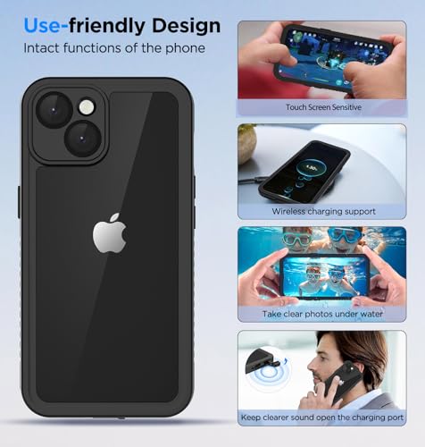 Lanenas For Iphone 14 Case, Iphone 14 Waterproof Case With Built-In Screen Protector thumb #5