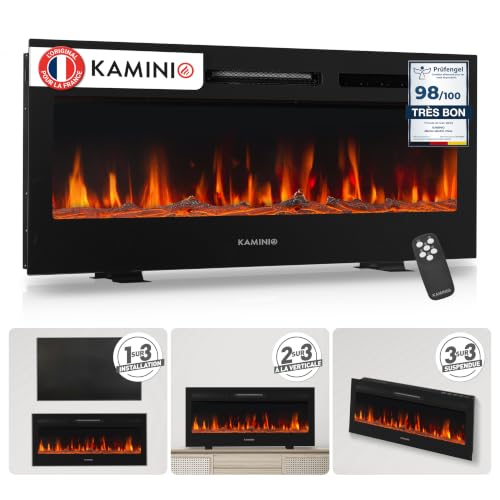 KAMINIO® Marlon Pro 42 Cheminée électrique chauffante à Effet Flamme