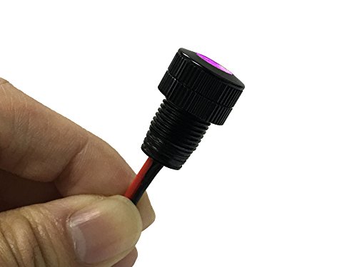 Oznium BRIGHTEST Light Bolt - Flush Mount 12V LED Light for Bumper, Grille, Cars Interior, Dash, Ambient Lighting, Motorcycle w/SLEEK Aluminum Housing & Screw Nut (11 mm Black, UV Ultra Violet LED)