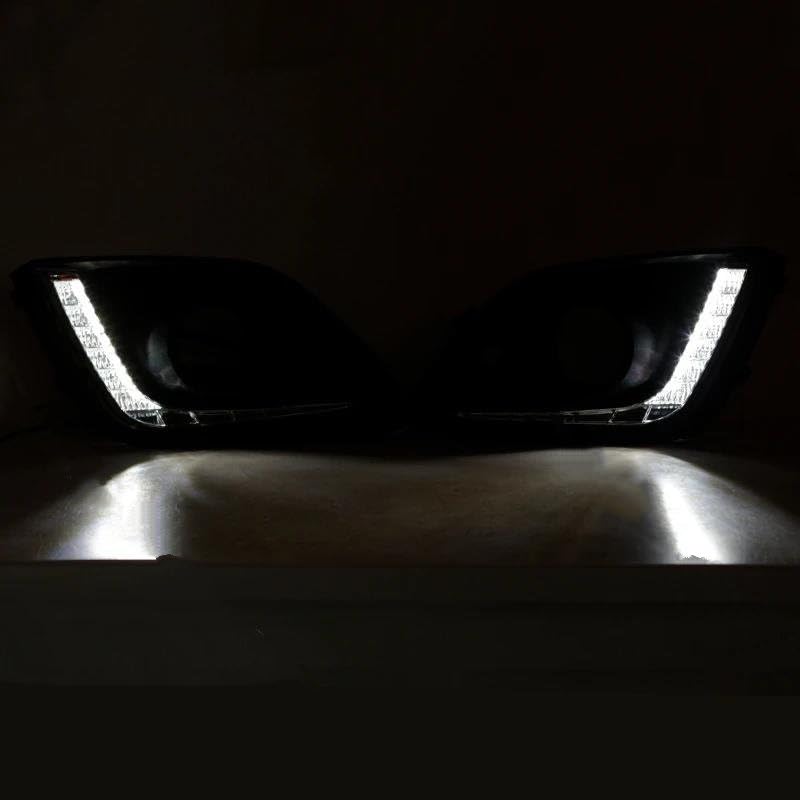 Feux anti-brouillard auto LED blanc avec feux circulation DRL - 4
