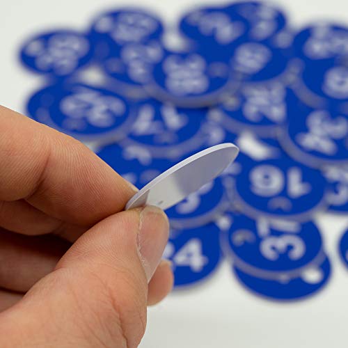 Kunststoff-ID-Nummernschilder, graviert, Schlüsselanhänger, ID-Tags ohne Schlüsselringe (201-300, blau)