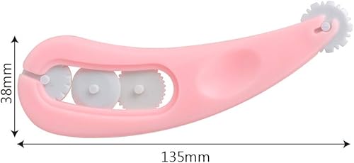 Miniatura 6 de Juego de rodillos para moldes de fondant, 4 ruedas, cortador de fondant, cortador de costura de glaseado, herramientas de pastelería en relieve,