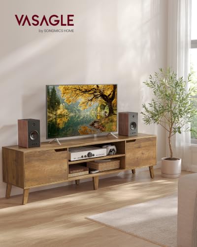 Image of VASAGLE TV Stand for 80 inch TV, Entertainment Center with Adjustable Shelf