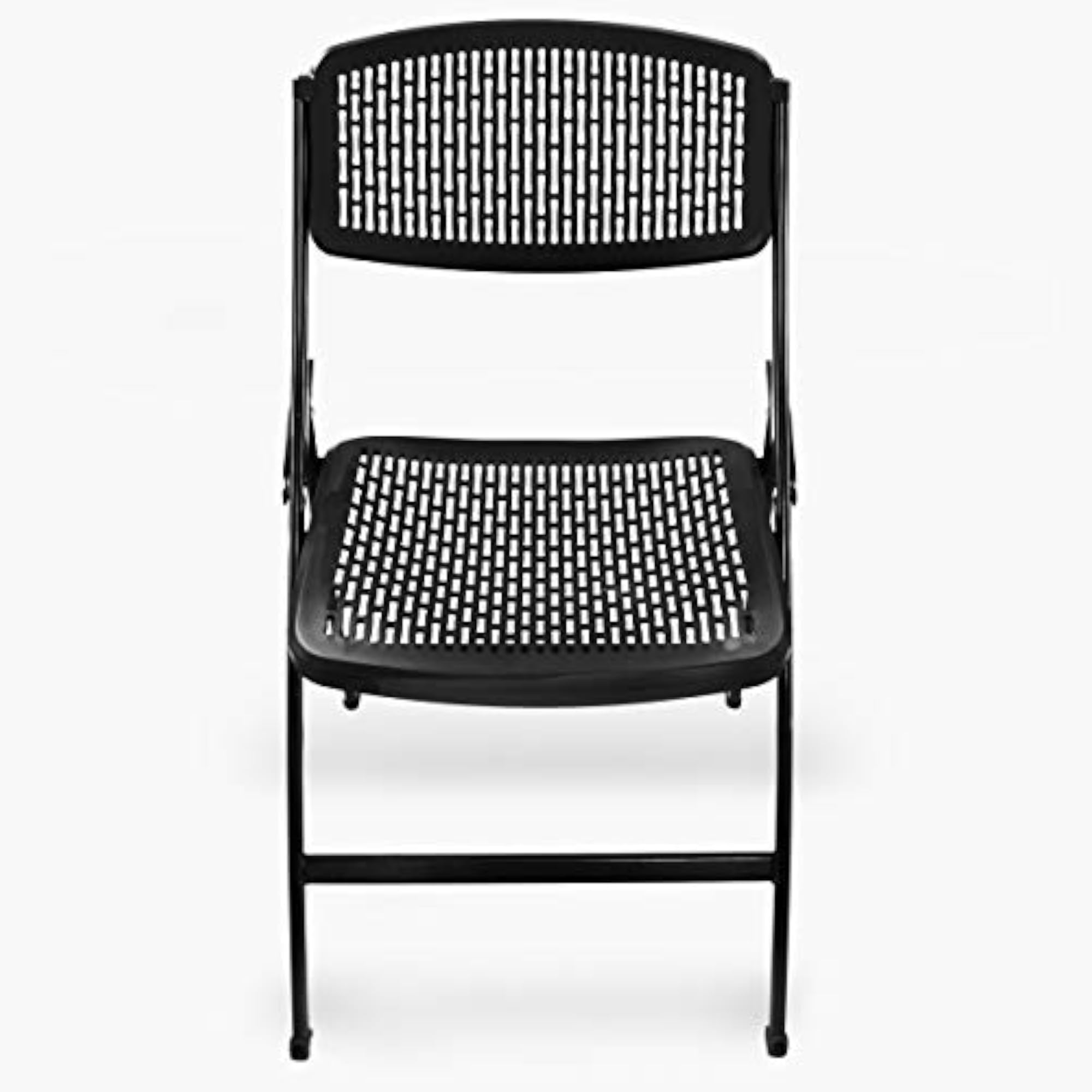 Metal Mid Back Ergonomic Chair Without Cushion, White