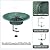 MinWadil Deck Mounted Bird Bath for Outside, 12.6" Metal Solar Bird Bath with Fountain, Adjustable Railing Clamp for Balcony & Patio, Outdoor Birdbath for Garden Yard Decor
