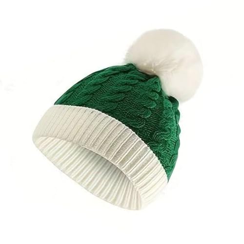 Christmas Knitted Hat for Kid Toddler Baby, Winter Soft Warm Baby Beanie Santa Hat with Pom Pom