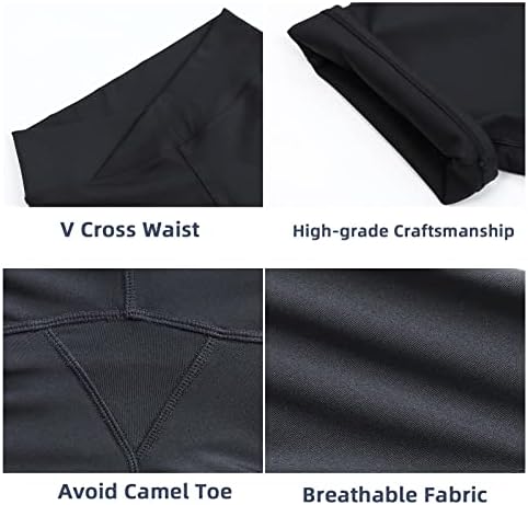 Keriffe Women's High Waist Biker Shorts - 5 Inch Yoga Workout Spandex With Pockets