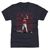500 LEVEL Wilyer Abreu Men's Premium T-Shirt - Wilyer Abreu Boston Design WHT (Tri Navy, Large)