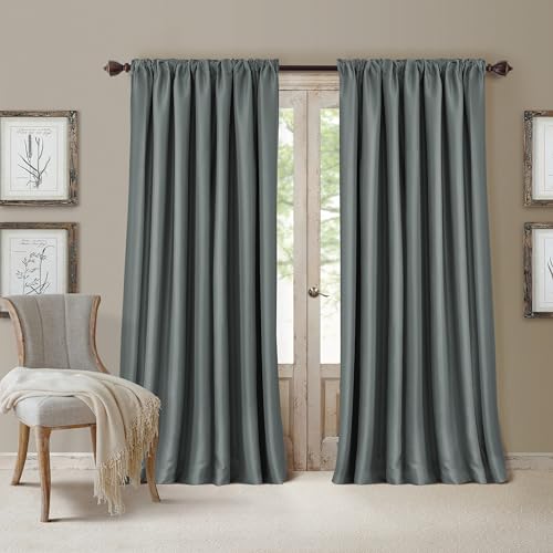 Elrene Home Fashions All Seasons Energy Efficient Room Darkening Rod Pocket Window Panel, 52' x...