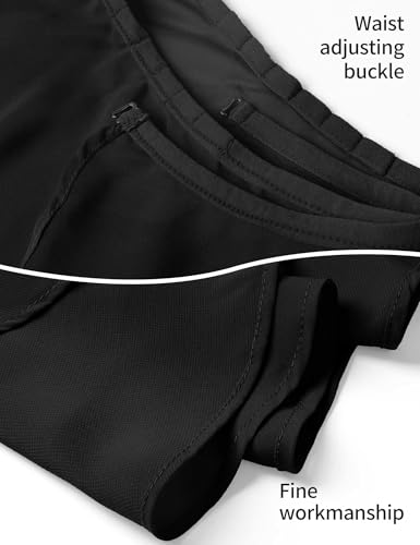 DanceDaily Women Black Wrap Dance Skirt Adjustable Waist Chiffon Ballet Skirt with Short Front and Long Back